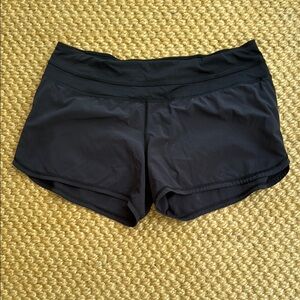 Lululemon Black Athletic Shorts with Elastic Waistband